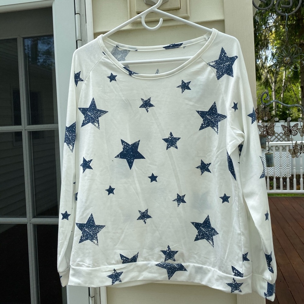 Star print 2 piece longe set